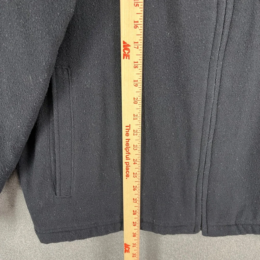 Abercrombie‎ Fitch Jacket Mens Large Black Wool Blend Quilted Lined Zip Up